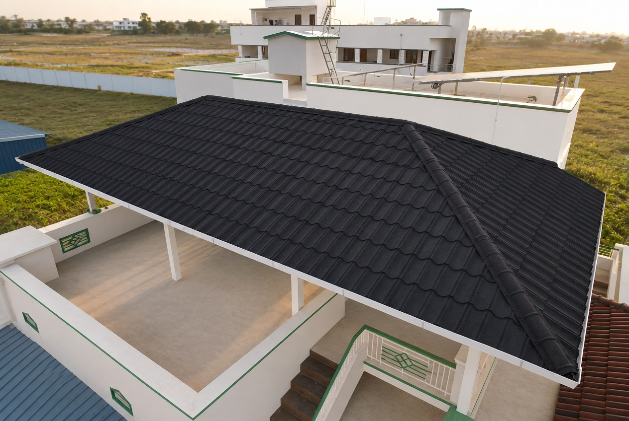ROOFi Salt and Pepper stone coated roof tile
